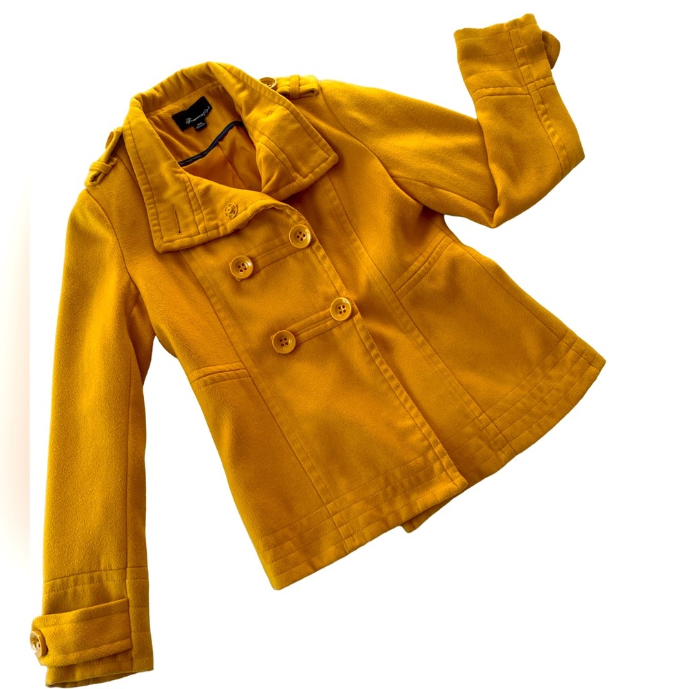 Forever 21 Yellow Pea Coat